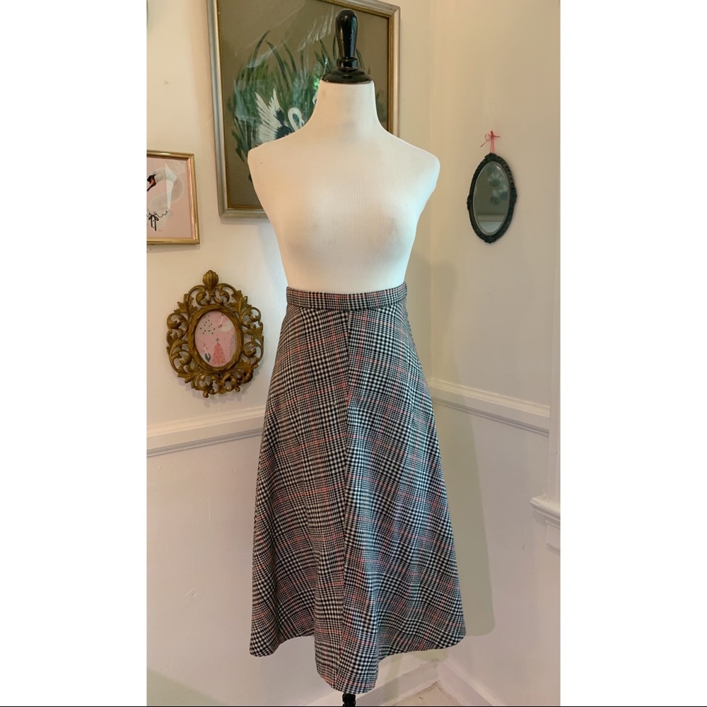 Vintage 1980’s plaid a-line skirt!